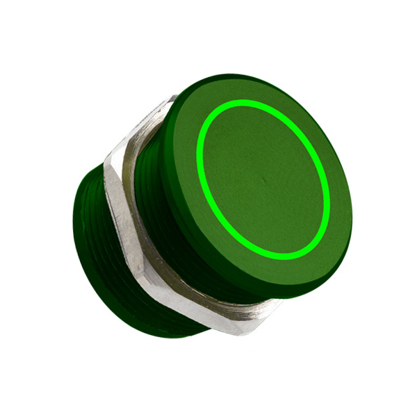 Basic Piezo Switch BPS Red Green Illumination Green Anodized